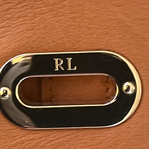 Ralph Lauren Collection Ricky Bag - Tan Leather Shoulder Bag with Chain Straps - Picture 10 of 16